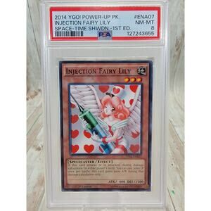 Yu-Gi-Oh 2014 Power-Up- Pk Injection Fairy Lily Space-Time Shwdn 1st ED PSA 8